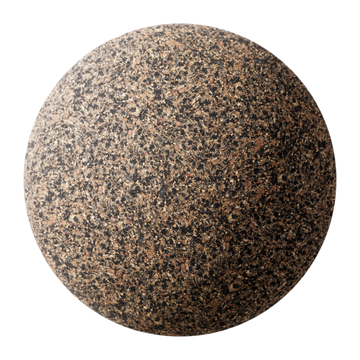 Dark Speckled Cork Rubber Composite PBR Texture - Sphere Swatch Preview | Superellipse