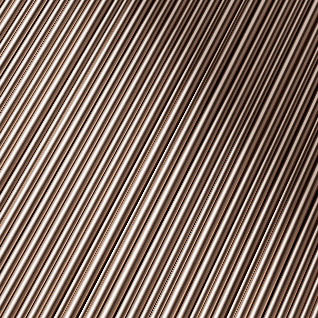 Ribbed Copper Metal 3D Panel PBR Texture - Example Scene Visualization | Superellipse