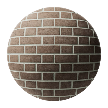 Burnt Hazel Dragfaced Flemish Bond Brick PBR Texture - Sphere Swatch Preview | Superellipse