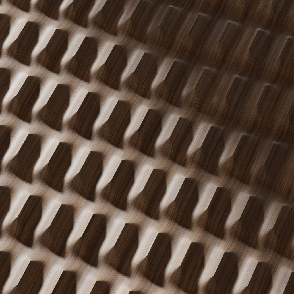 Milled Oak Wood Convex Pinch PBR Texture - Example Scene Visualization | Superellipse