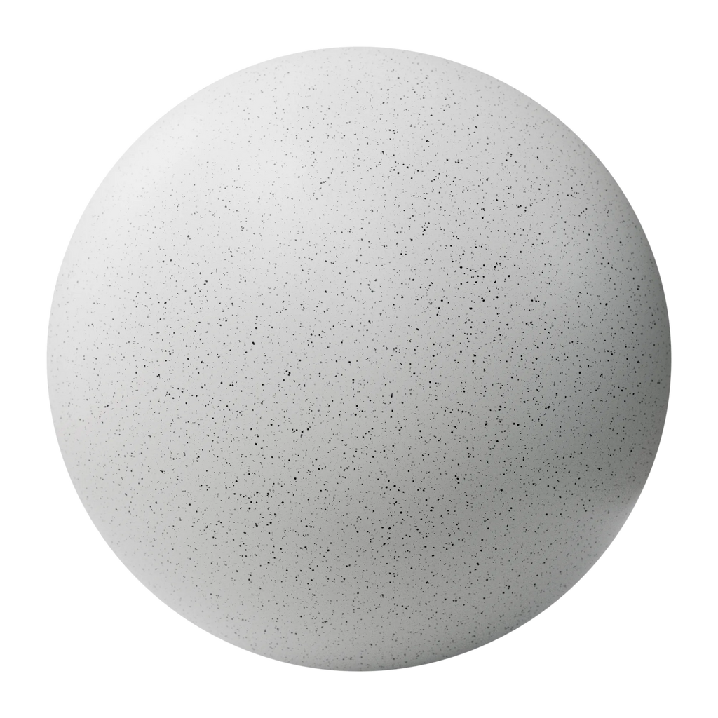 Black Speckled Off White Plastic PBR Texture - Sphere Swatch Preview | Superellipse