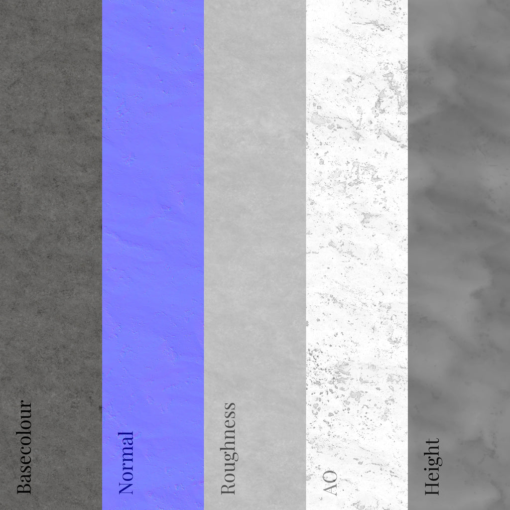 Portugal Grey Unfinished Limestone PBR Texture - Example Scene Visualization | Superellipse