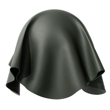 Semi Aniline Top Grain Leather Green PBR Texture - Sphere Swatch Preview | Superellipse
