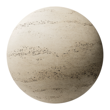 Honed Travertine Unfilled 02 PBR Texture - Sphere Swatch Preview | Superellipse
