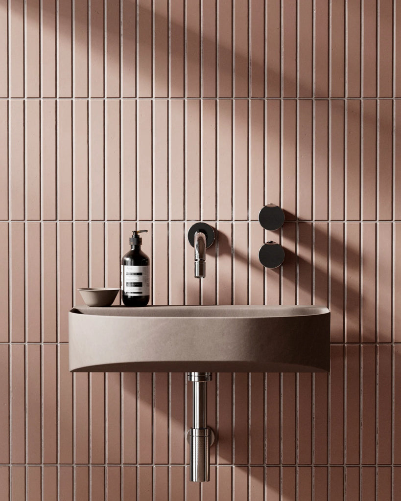 Slim Flamingo Matte Porcelain Tile PBR Texture - Example Scene Visualization | Superellipse