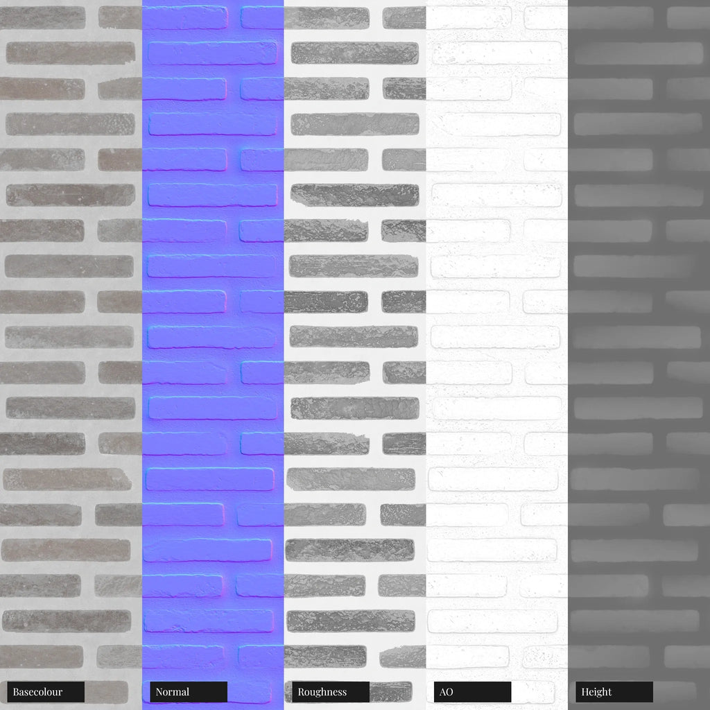 Contemporary Scandinavian Soft Stone Tile PBR Texture - Example Scene Visualization | Superellipse