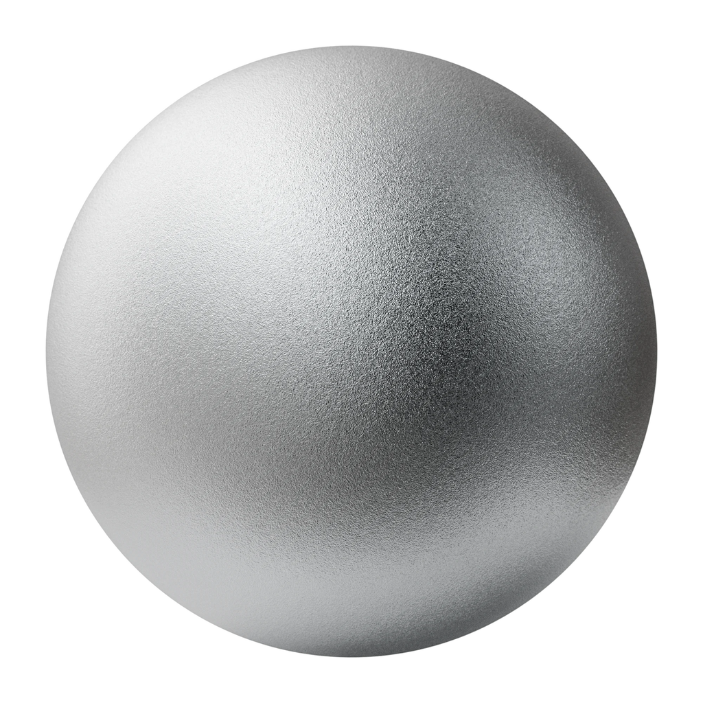 Bead Blasted Aluminium Metal PBR Texture - Sphere Swatch Preview | Superellipse