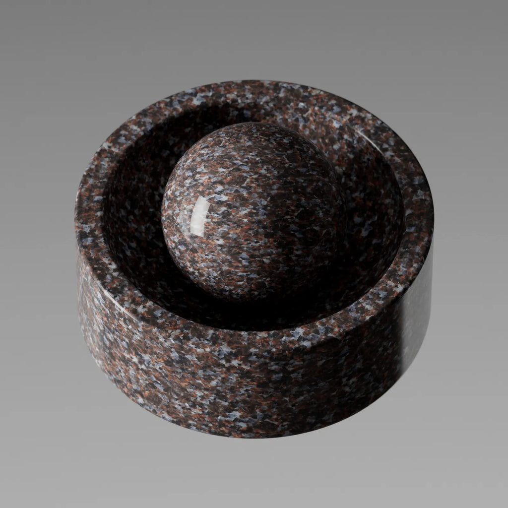 Dakota Mahogany Polished Granite Slab PBR Texture - Example Scene Visualization | Superellipse