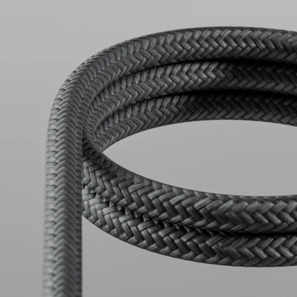 Slate Black Nylon Fine Woven Cord PBR Texture - Example Scene Visualization | Superellipse