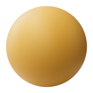 3D Printed Yellow Plastic Linear Grooves PBR Texture - Sphere Swatch Preview | Superellipse