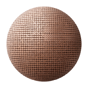 Oxidised Scallop 3D Copper Panel PBR Texture - Sphere Swatch Preview | Superellipse