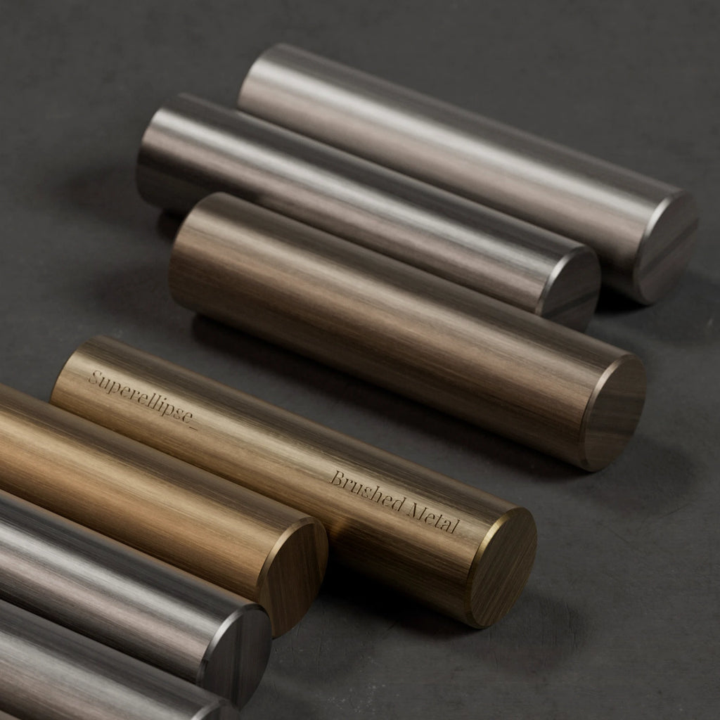 Artisan Oxidised Brushed Brass Metal PBR Texture - Example Scene Visualization | Superellipse