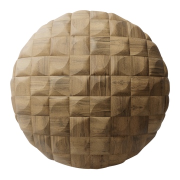 Arch Surface Oak Wood Panel PBR Texture - Sphere Swatch Preview | Superellipse