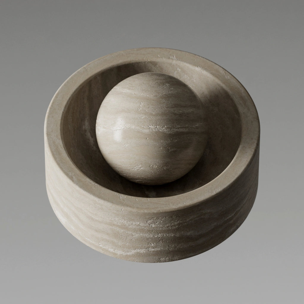 Rough Cut Travertine PBR Texture - Example Scene Visualization | Superellipse