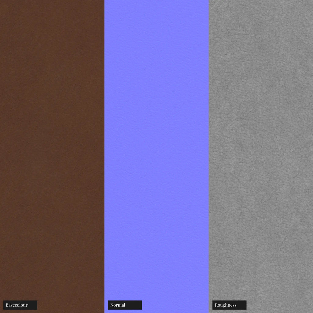 Aniline Top Grain Leather Savannah Brown PBR Texture - Example Scene Visualization | Superellipse