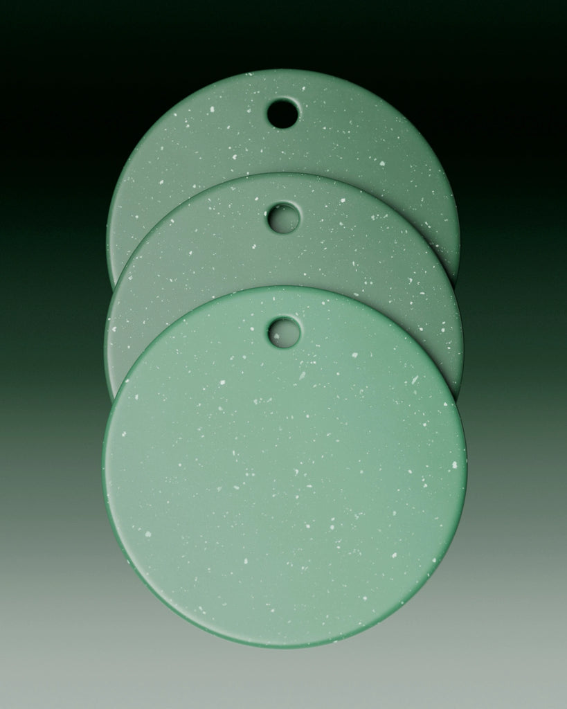 Vibrant Green Terrazzo Plastic Small PBR Texture - Example Scene Visualization | Superellipse