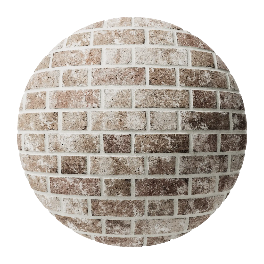 Rustic Manor Flemish Bond Brick PBR Texture - Sphere Swatch Preview | Superellipse