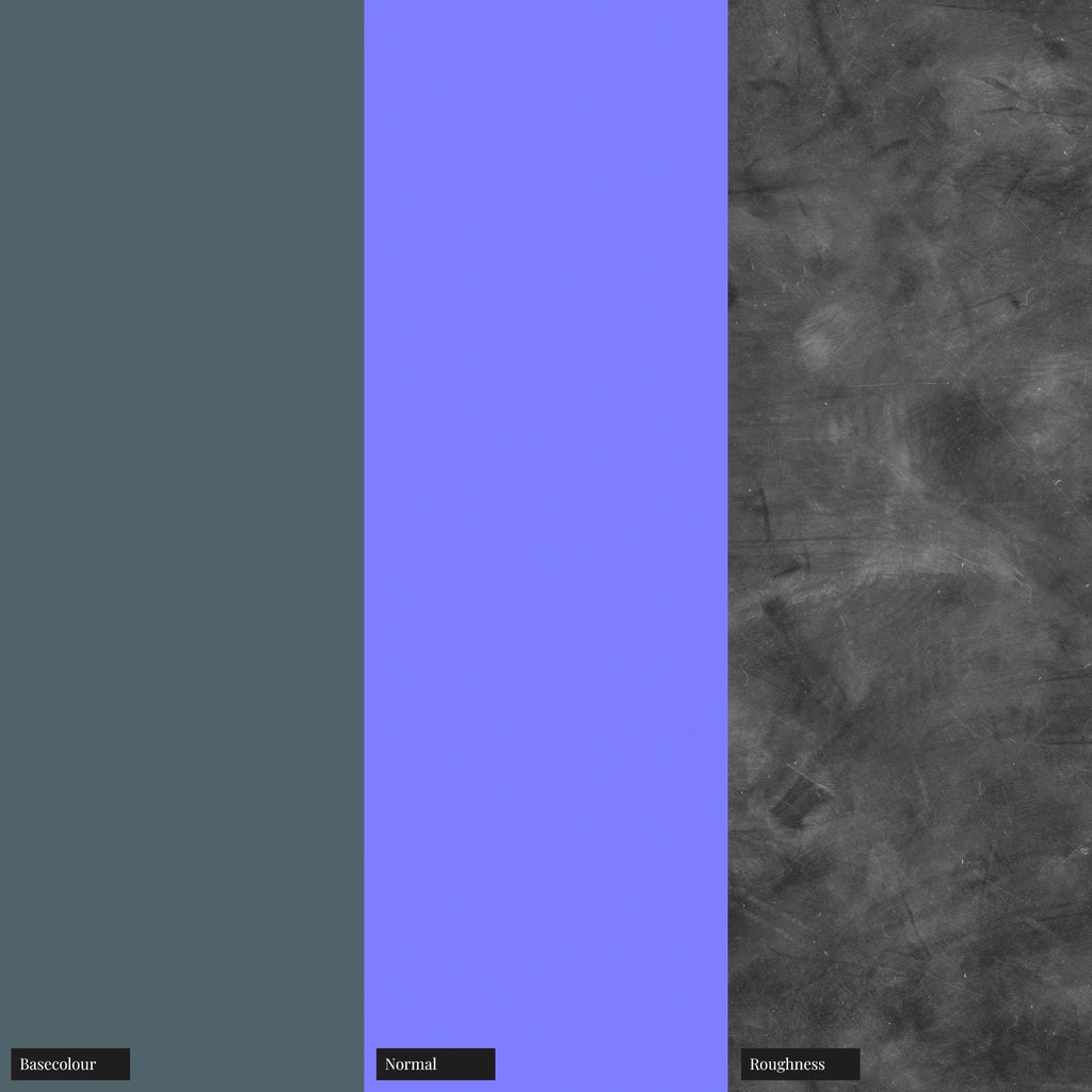 Coppice Teal Smudged Plastic PBR Texture - Example Scene Visualization | Superellipse