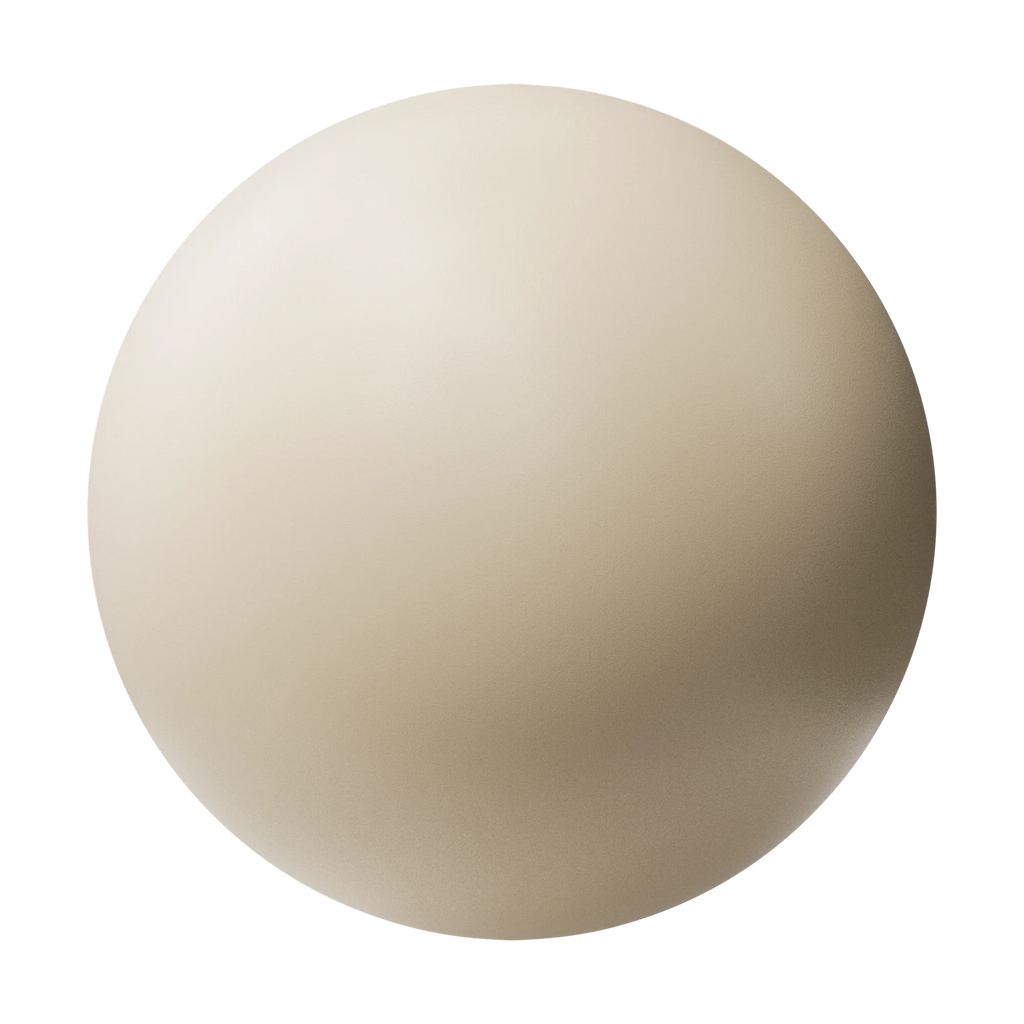 Muted Beige Powdercoated Aluminium Metal PBR Texture - Sphere Swatch Preview | Superellipse