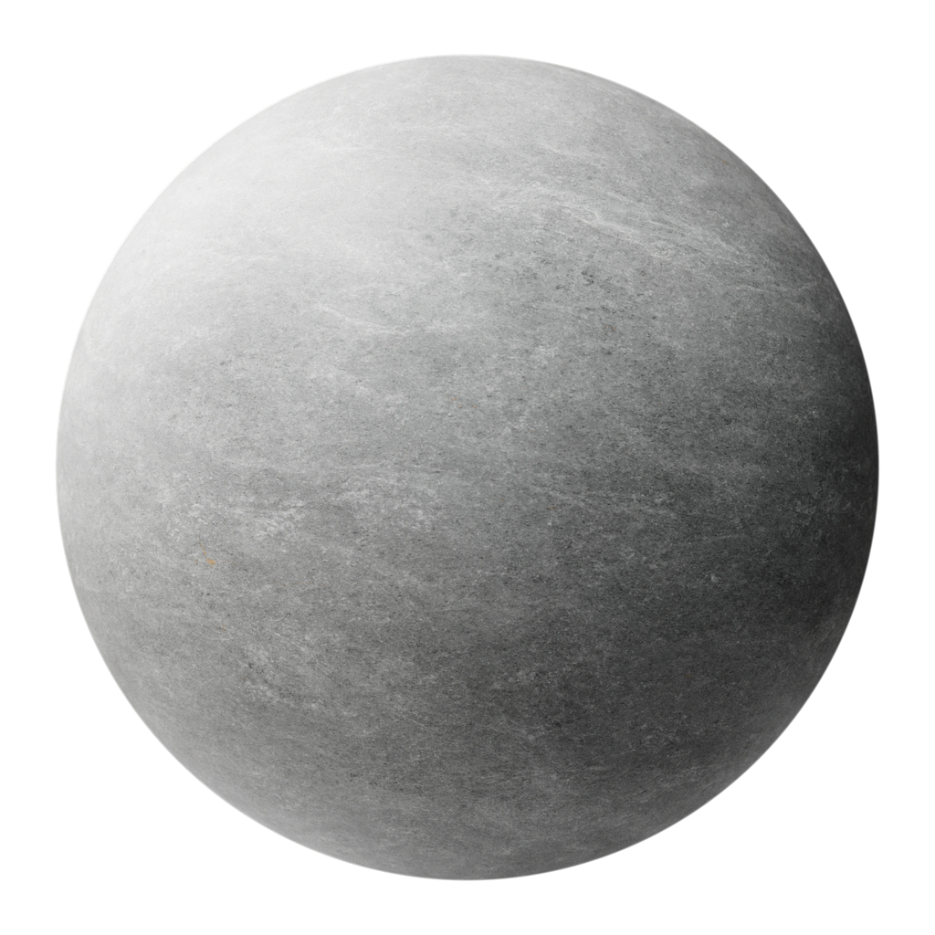 Natural Grey Stone Slab Polished PBR Texture - Sphere Swatch Preview | Superellipse