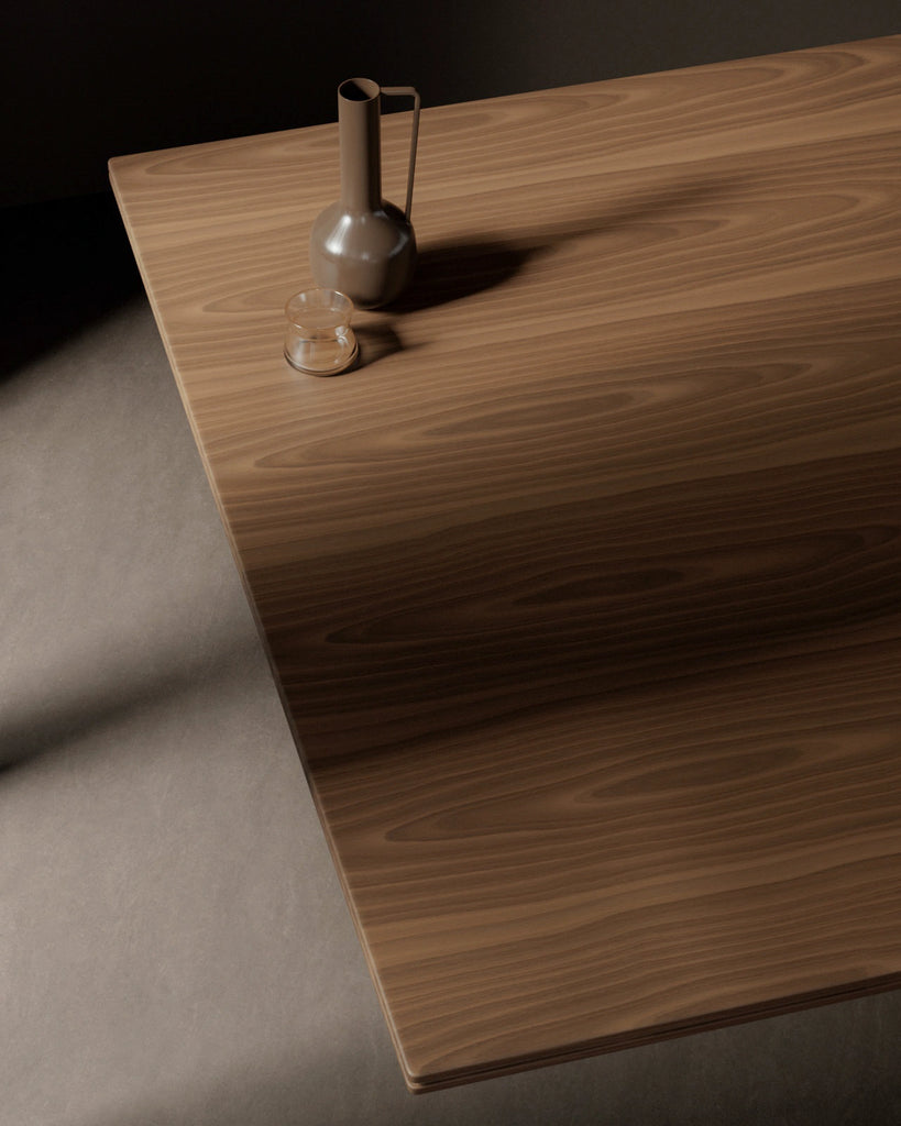 Walnut Slip Matched Veneer Oiled Finish PBR Texture - Example Scene Visualization | Superellipse