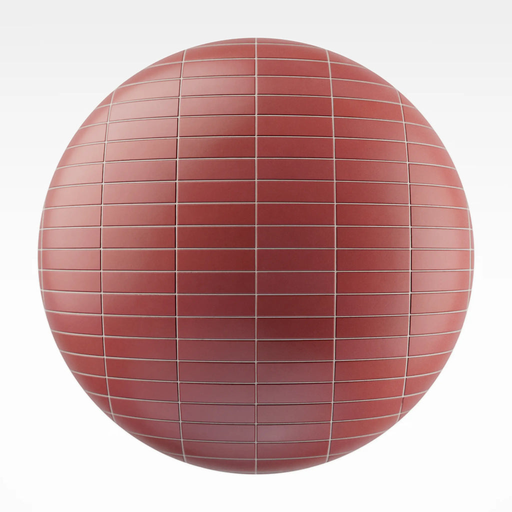 Stacked Rose Velvet Matte Tile PBR Texture - Sphere Swatch Preview | Superellipse