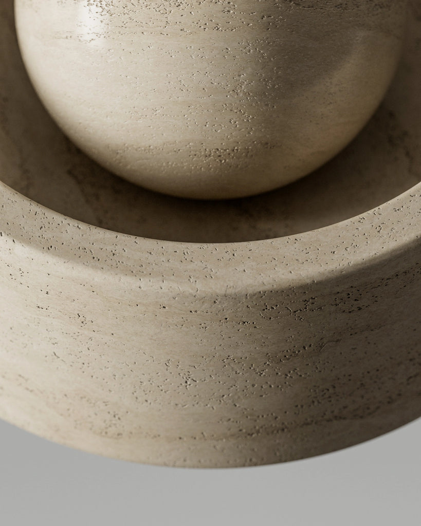 Honed Travertine Unfilled 02 PBR Texture - Example Scene Visualization | Superellipse