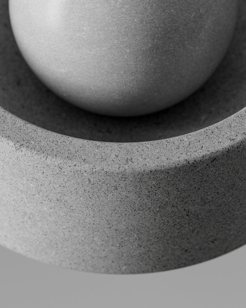 Basalt Stone Light Grey Fine Grain PBR Texture - Example Scene Visualization | Superellipse