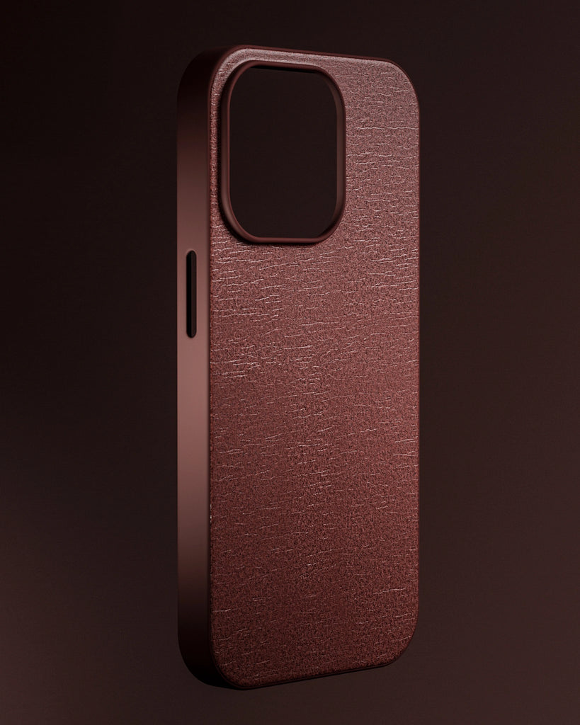 Mycelium Leather Cork Grain Oxblood PBR Texture - Example Scene Visualization | Superellipse