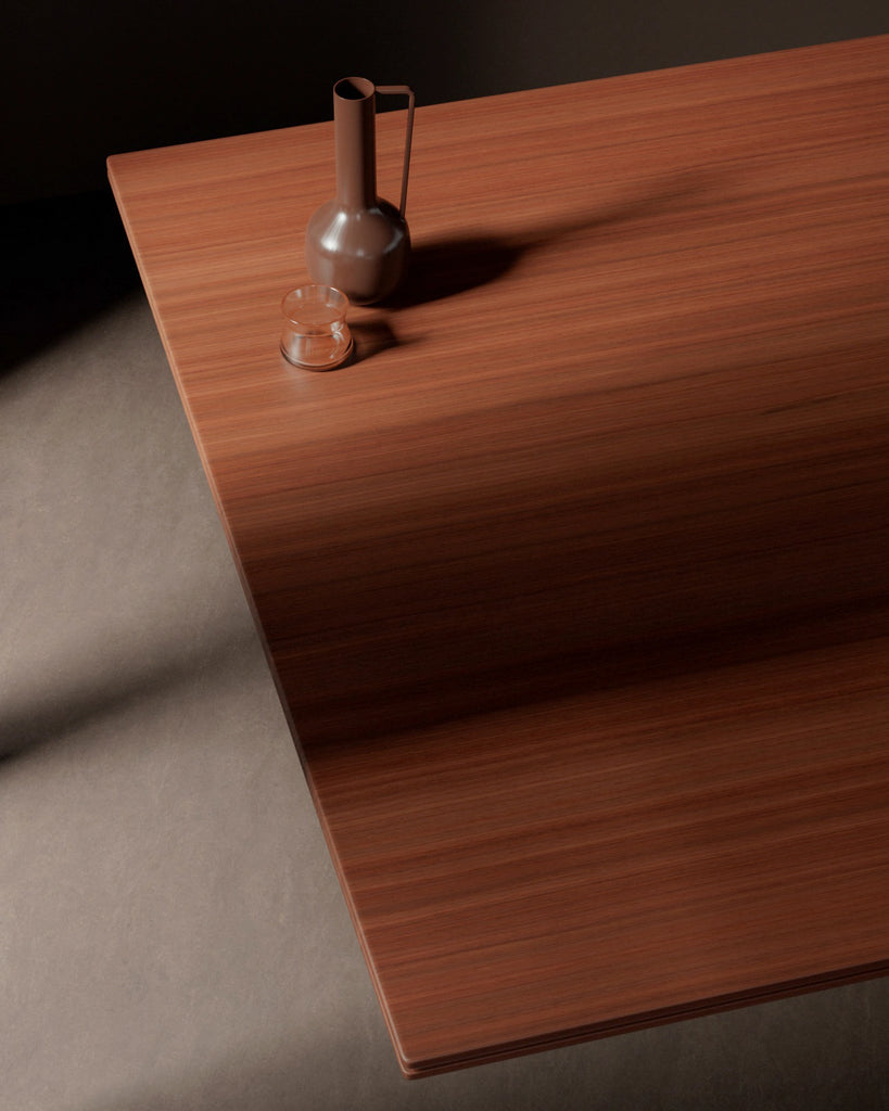 Australian Red Mahogany Rift Sawn Veneer Wood PBR Texture - Example Scene Visualization | Superellipse