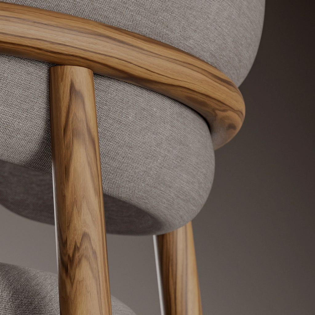 Teak Crown Cut Veneer Wood 02 PBR Texture - Example Scene Visualization | Superellipse