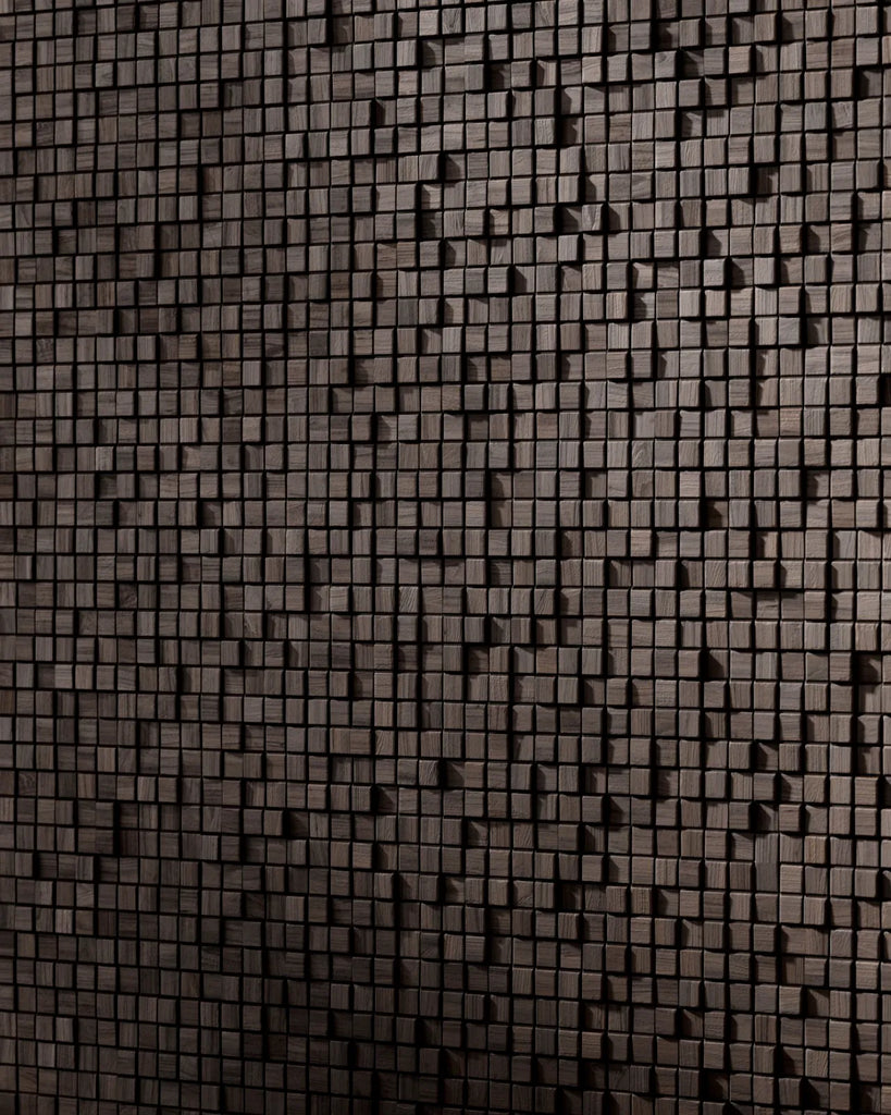 Small Mosaic Walnut Wood Panel PBR Texture - Example Scene Visualization | Superellipse