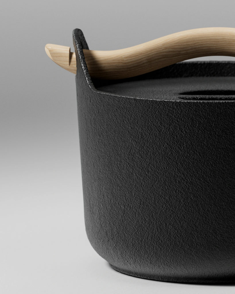 Treated Sand Cast Iron Metal PBR Texture - Example Scene Visualization | Superellipse