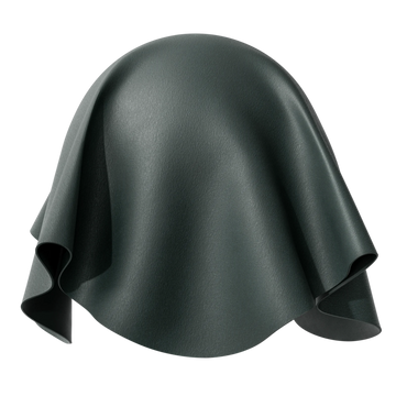 Semi Aniline Pebbled Leather Forest Green PBR Texture - Sphere Swatch Preview | Superellipse