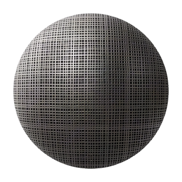 Artisan Geometric Etched Stainless Steel Panel PBR Texture - Sphere Swatch Preview | Superellipse