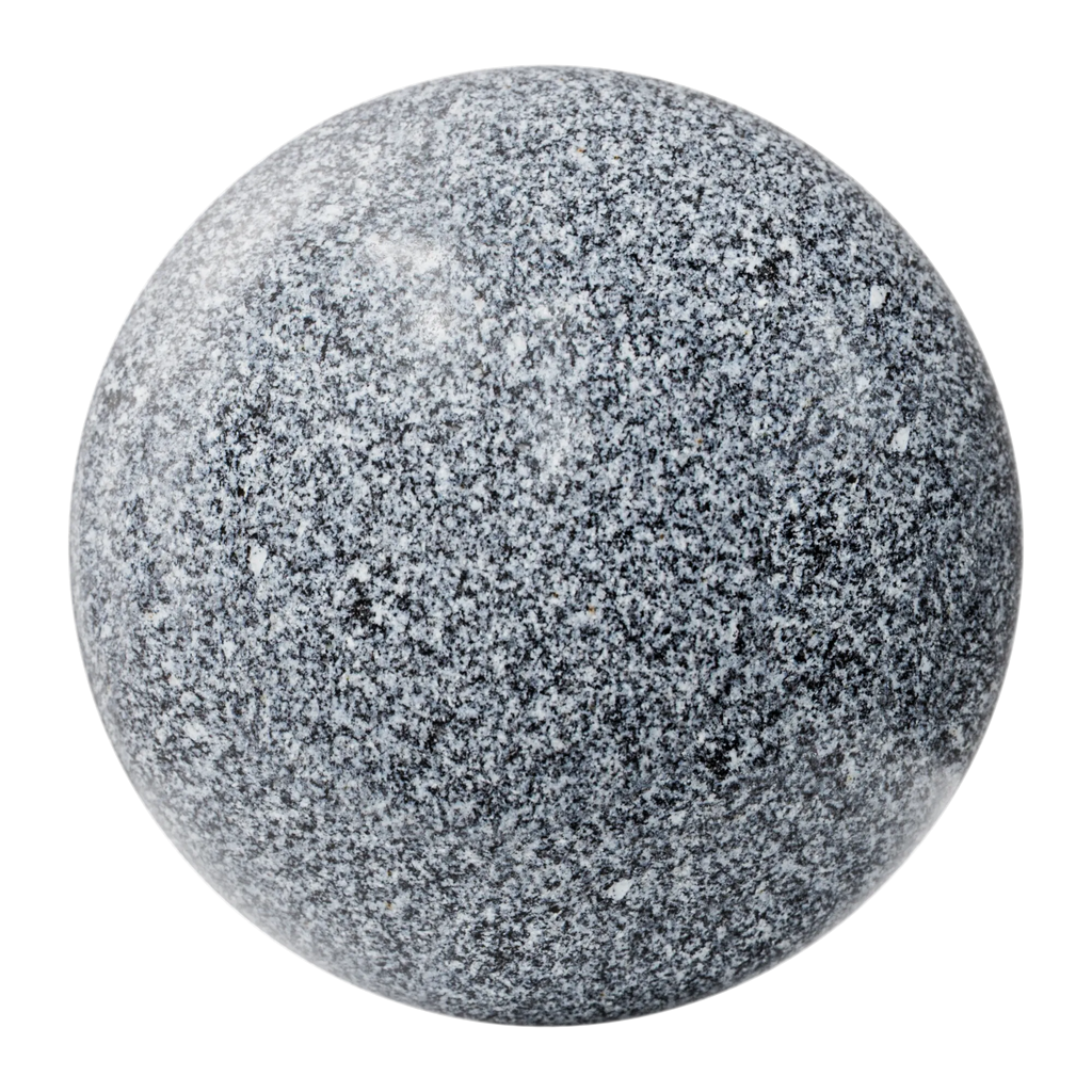 Impala Blue Polished Granite Slab PBR Texture - Sphere Swatch Preview | Superellipse