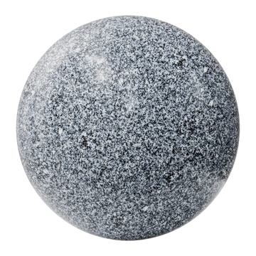 Impala Blue Polished Granite Slab PBR Texture - Sphere Swatch Preview | Superellipse