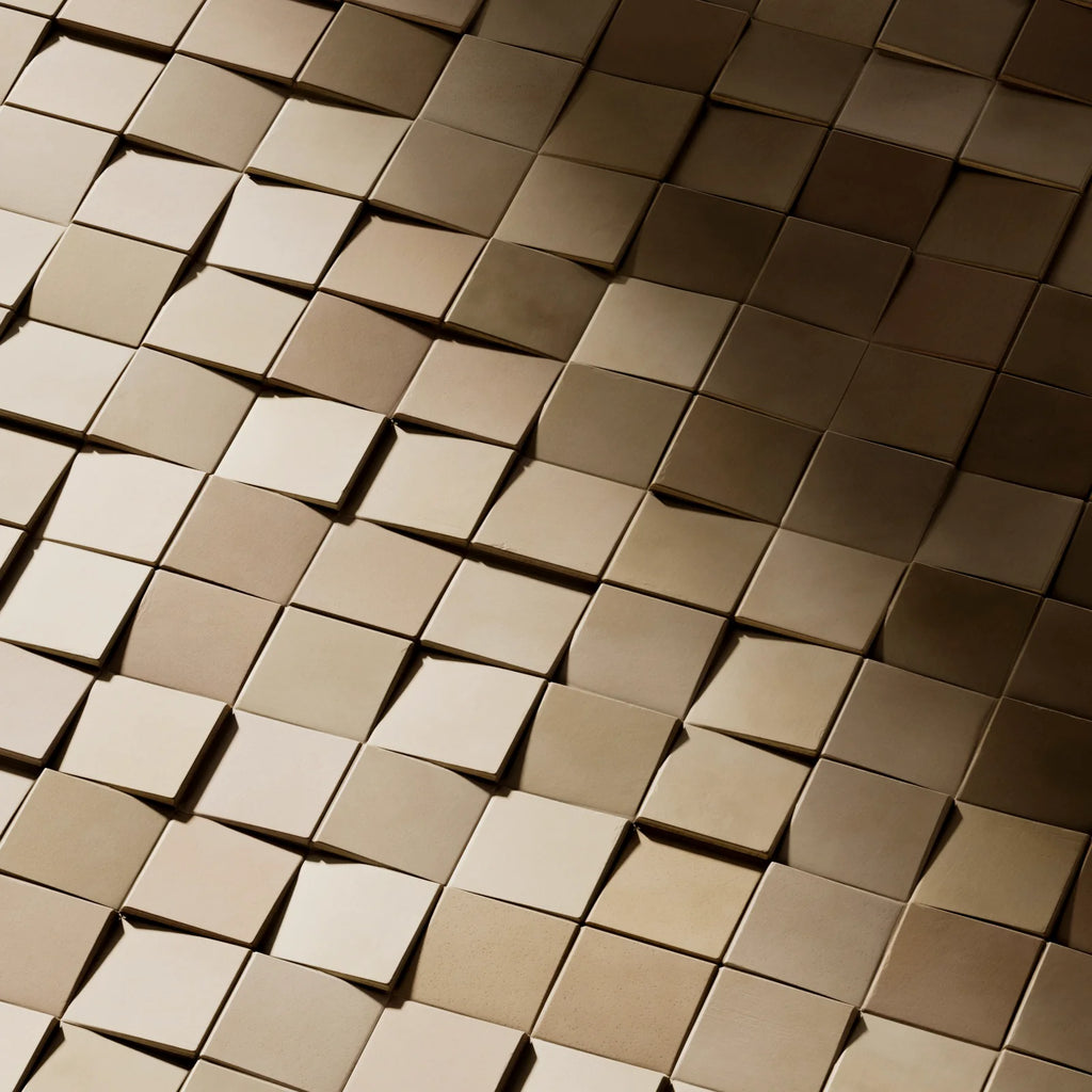 Oxidised Brass Square 3D Metal Panel PBR Texture - Example Scene Visualization | Superellipse