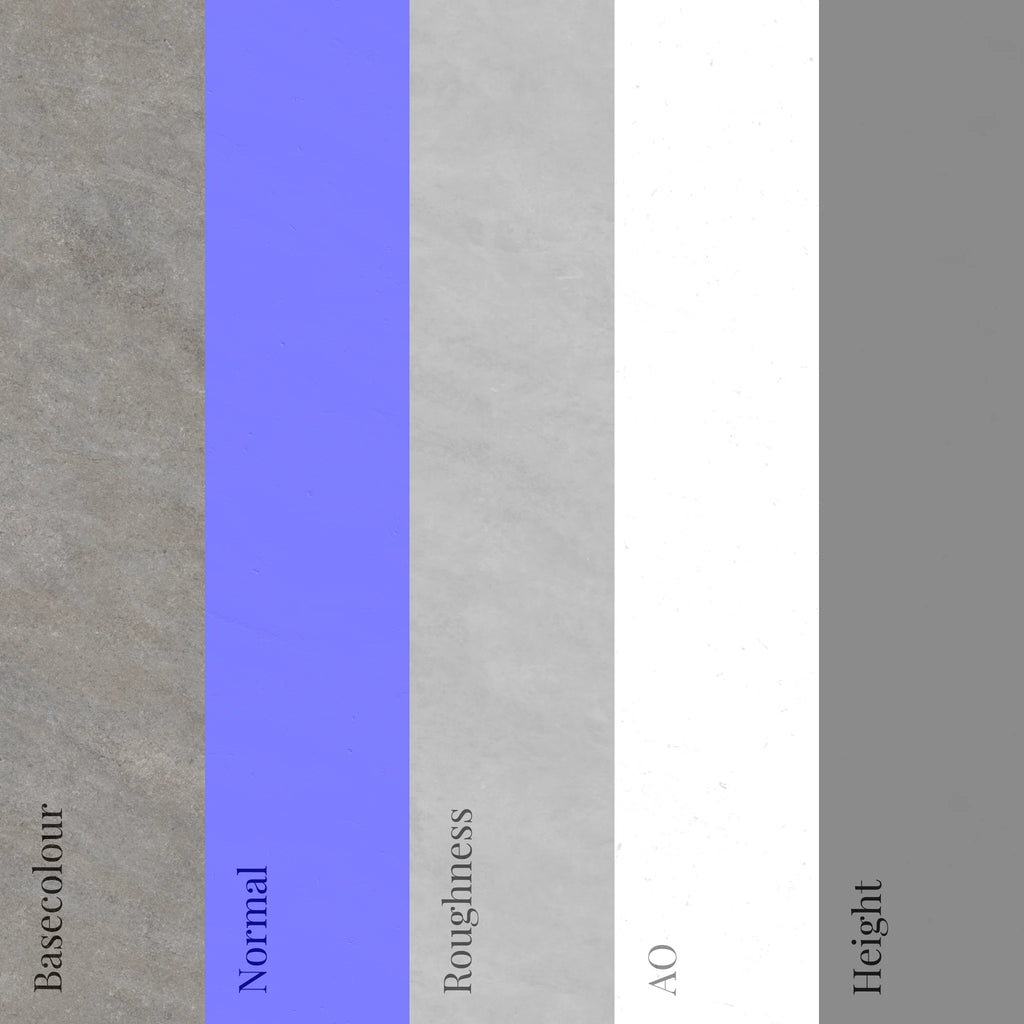 Ash Grey Honed Limestone PBR Texture - Example Scene Visualization | Superellipse