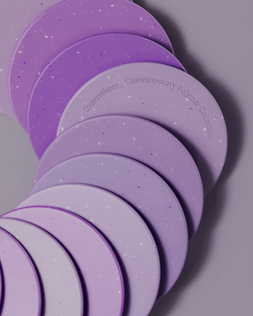 Heather Purple Terrazzo Plastic Small PBR Texture - Example Scene Visualization | Superellipse