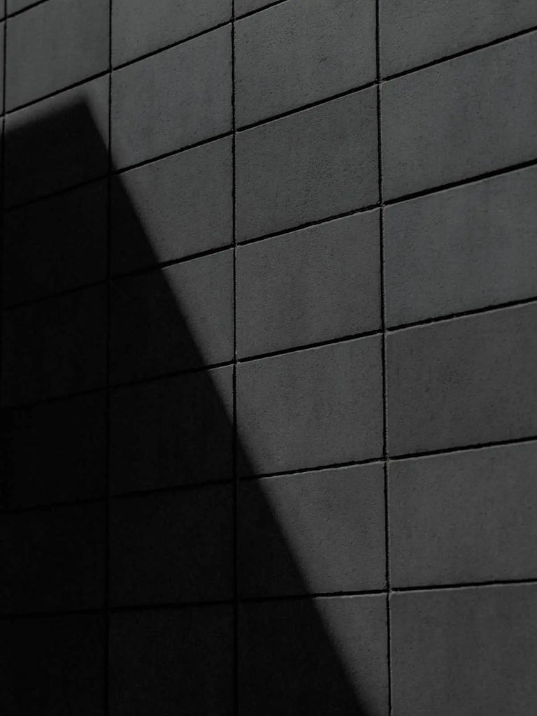 Concrete Dark Matte Block Stacked Bond PBR Texture - Example Scene Visualization | Superellipse