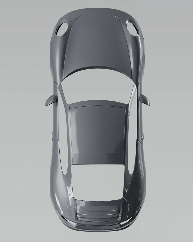 Hallmark Grey Metallic Gloss Paint PBR Texture - Example Scene Visualization | Superellipse