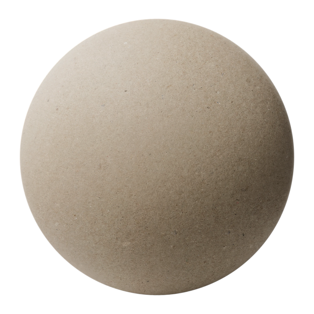 Recycled Kraft Chipboard Card PBR Texture - Sphere Swatch Preview | Superellipse