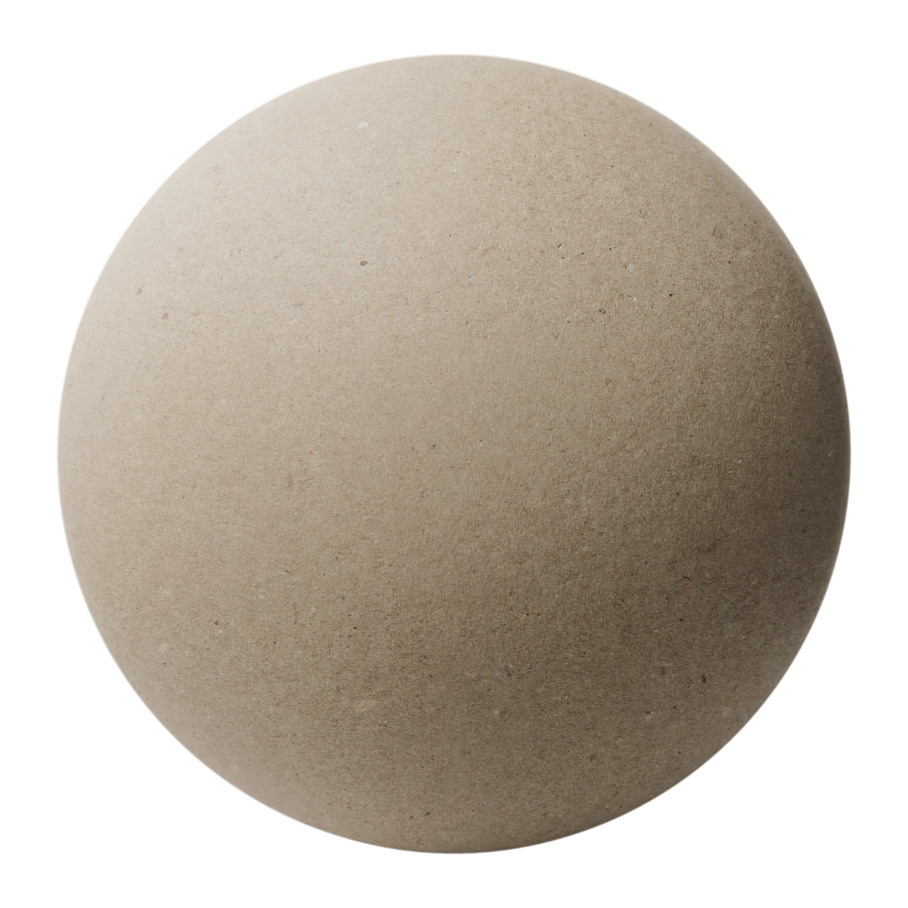 Recycled Kraft Chipboard Card PBR Texture - Sphere Swatch Preview | Superellipse