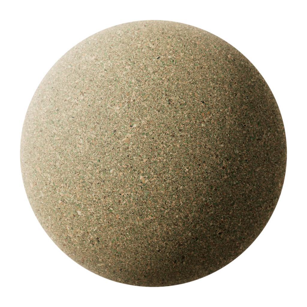 Forest Green Cork High Density PBR Texture - Sphere Swatch Preview | Superellipse