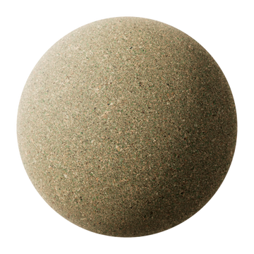 Forest Green Cork High Density PBR Texture - Sphere Swatch Preview | Superellipse