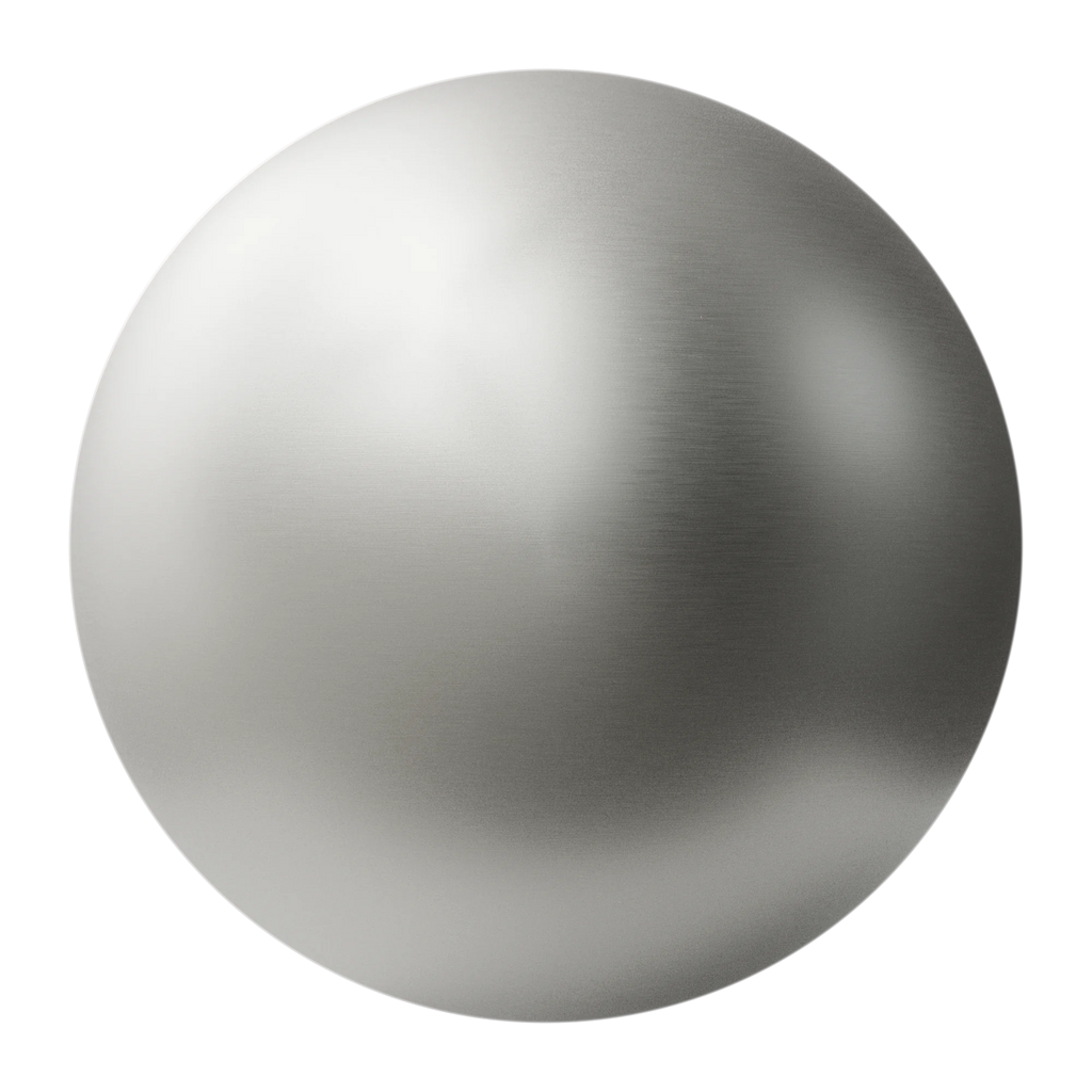 Rough Brushed Silver Metal PBR Texture - Sphere Swatch Preview | Superellipse