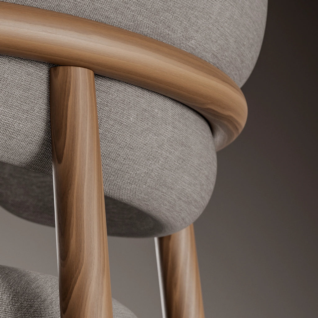 Walnut Slip Matched Veneer Oiled Finish PBR Texture - Example Scene Visualization | Superellipse