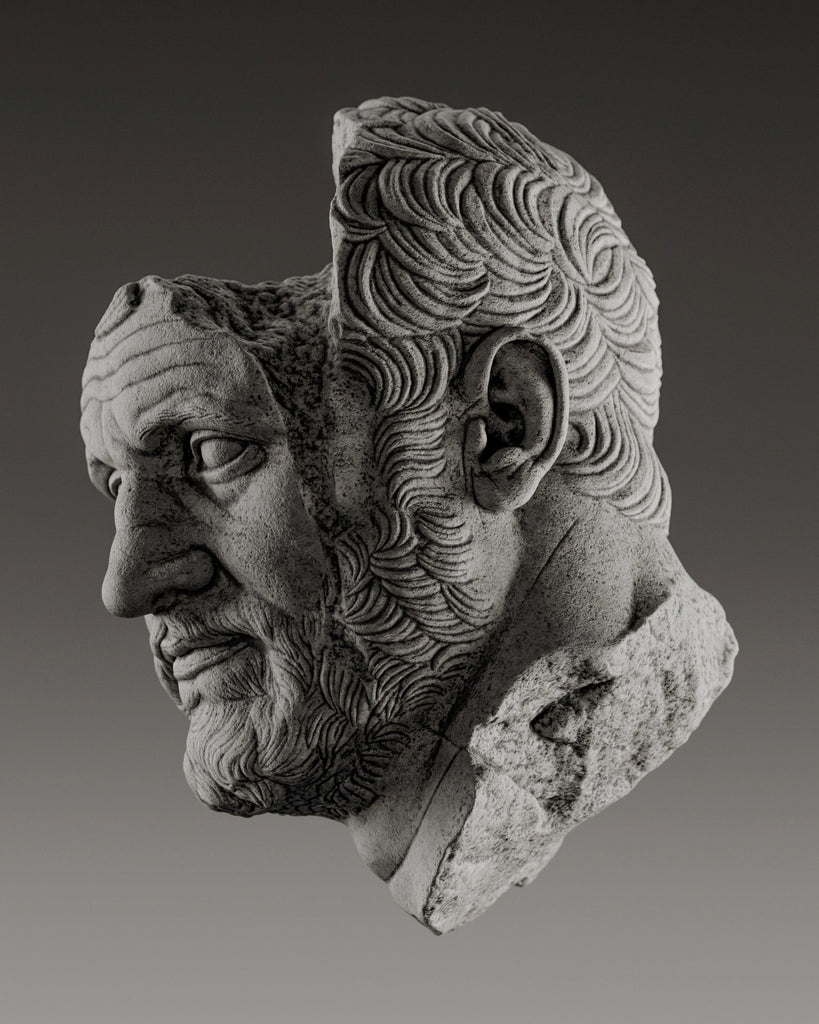 Portugal Grey Flamed Limestone PBR Texture - Example Scene Visualization | Superellipse