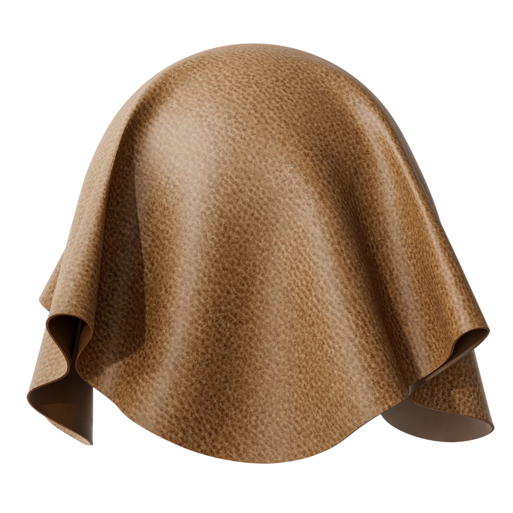 Faux Leather Dollaro Leopard Grain PBR Texture - Sphere Swatch Preview | Superellipse